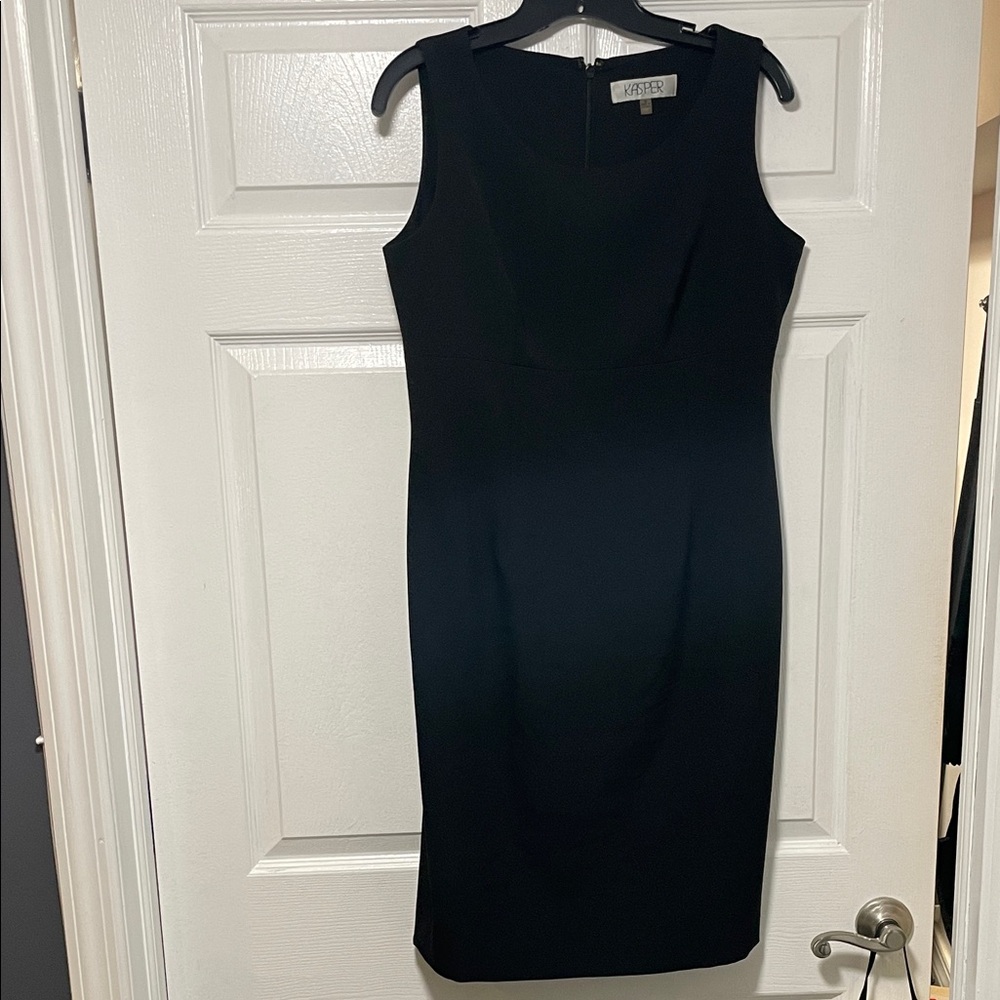 Kasper Elegant Black Midi Dress